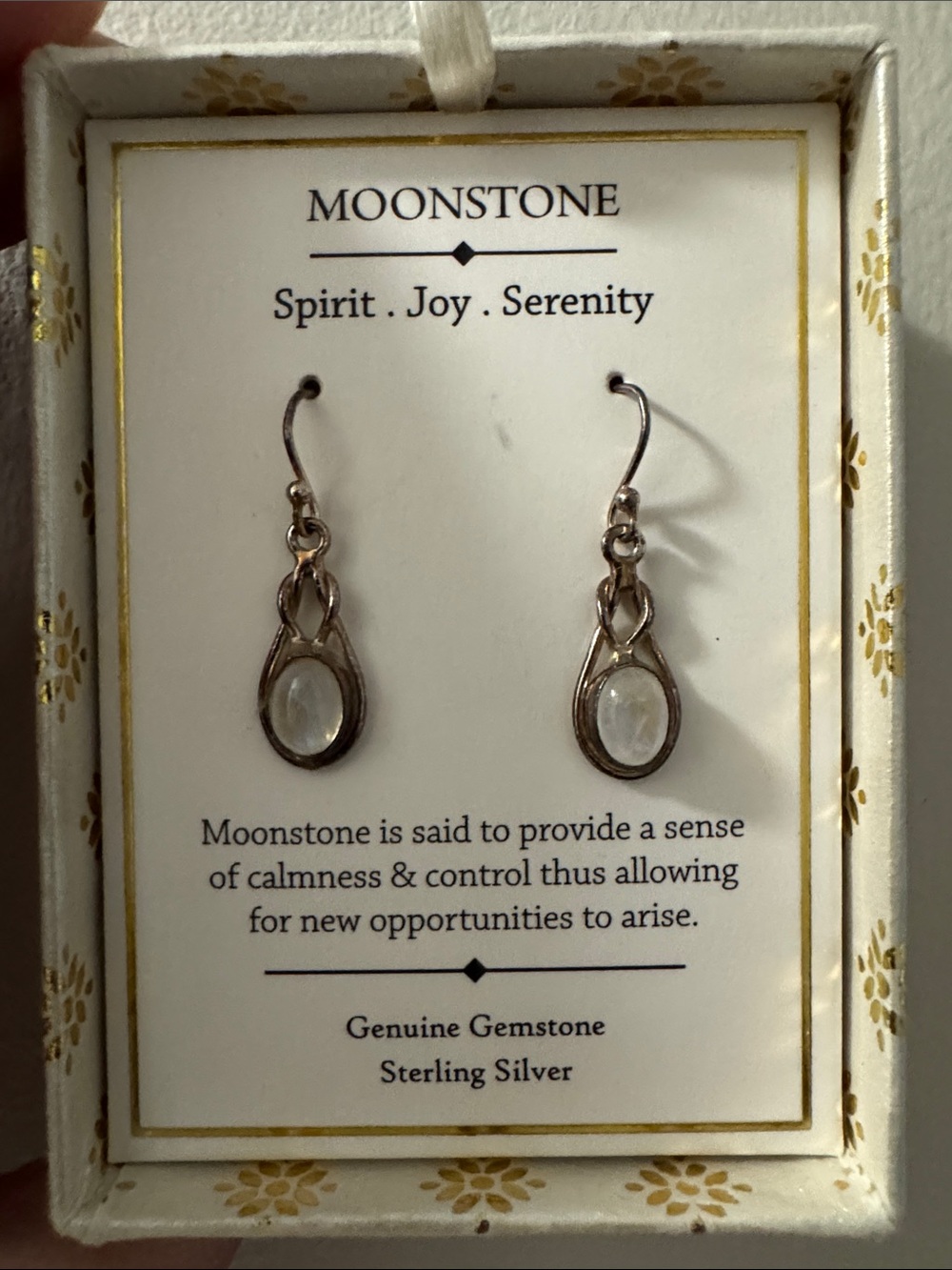 Sterling Silver 925 Moonstone Earrings